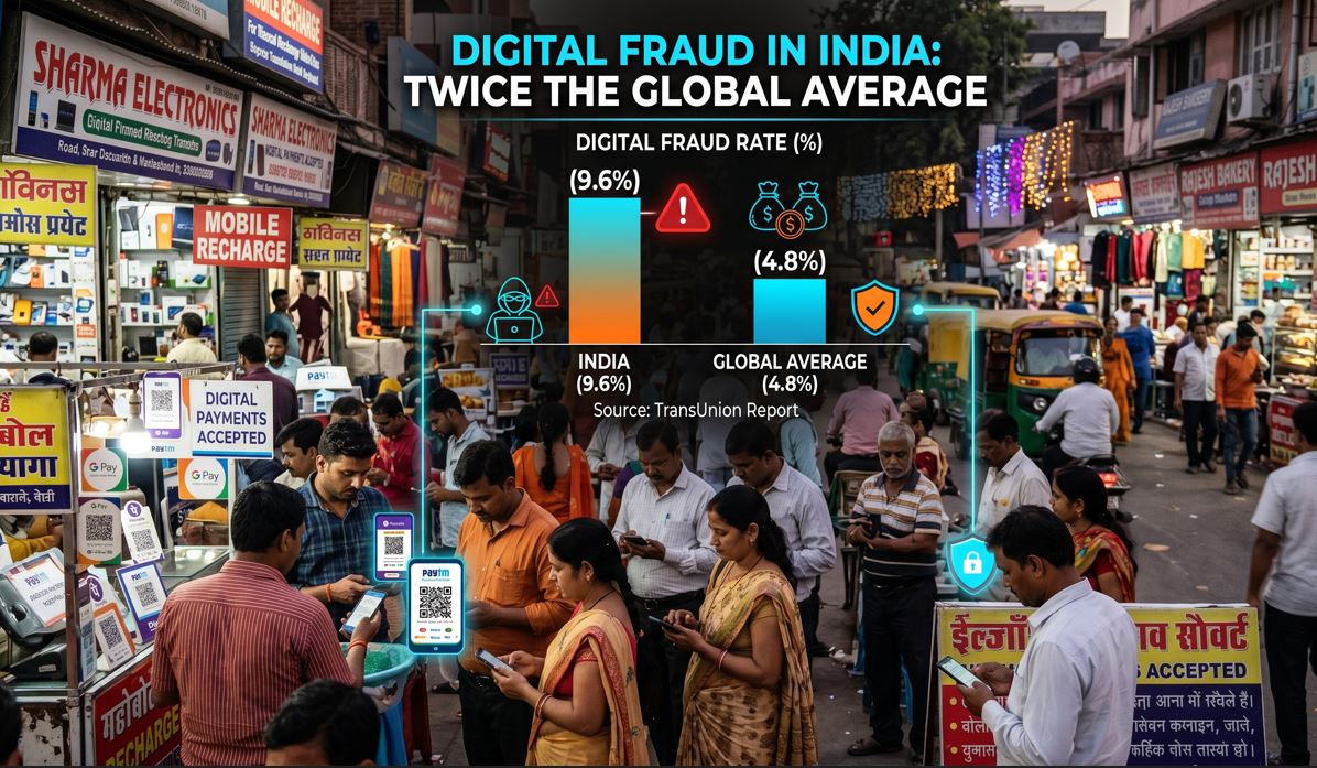 India’s Digital Fraud Rate Nearly Double the Global Average: TransUnion